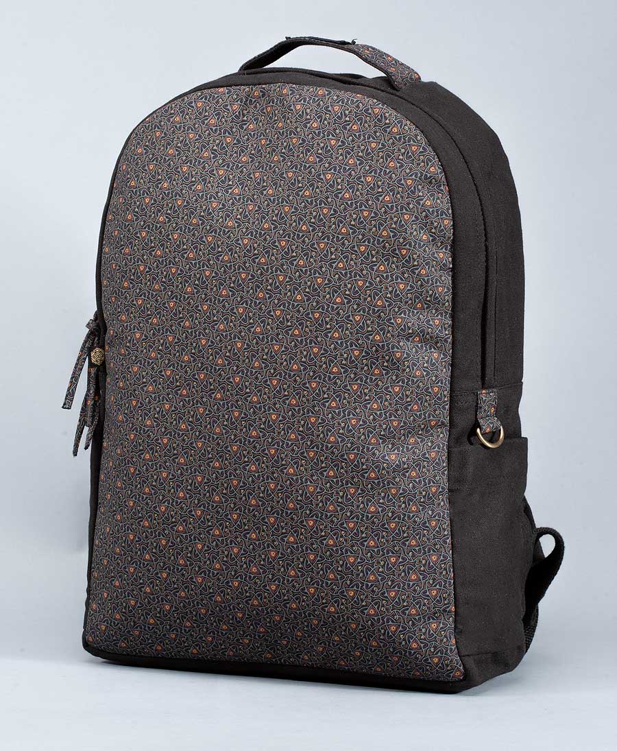 atom molecule round canvas backpack for laptop 