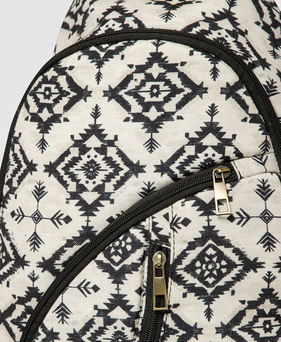 tribal southwestern sling backpack