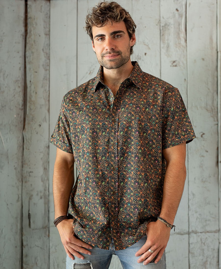 shipibo button up shirt