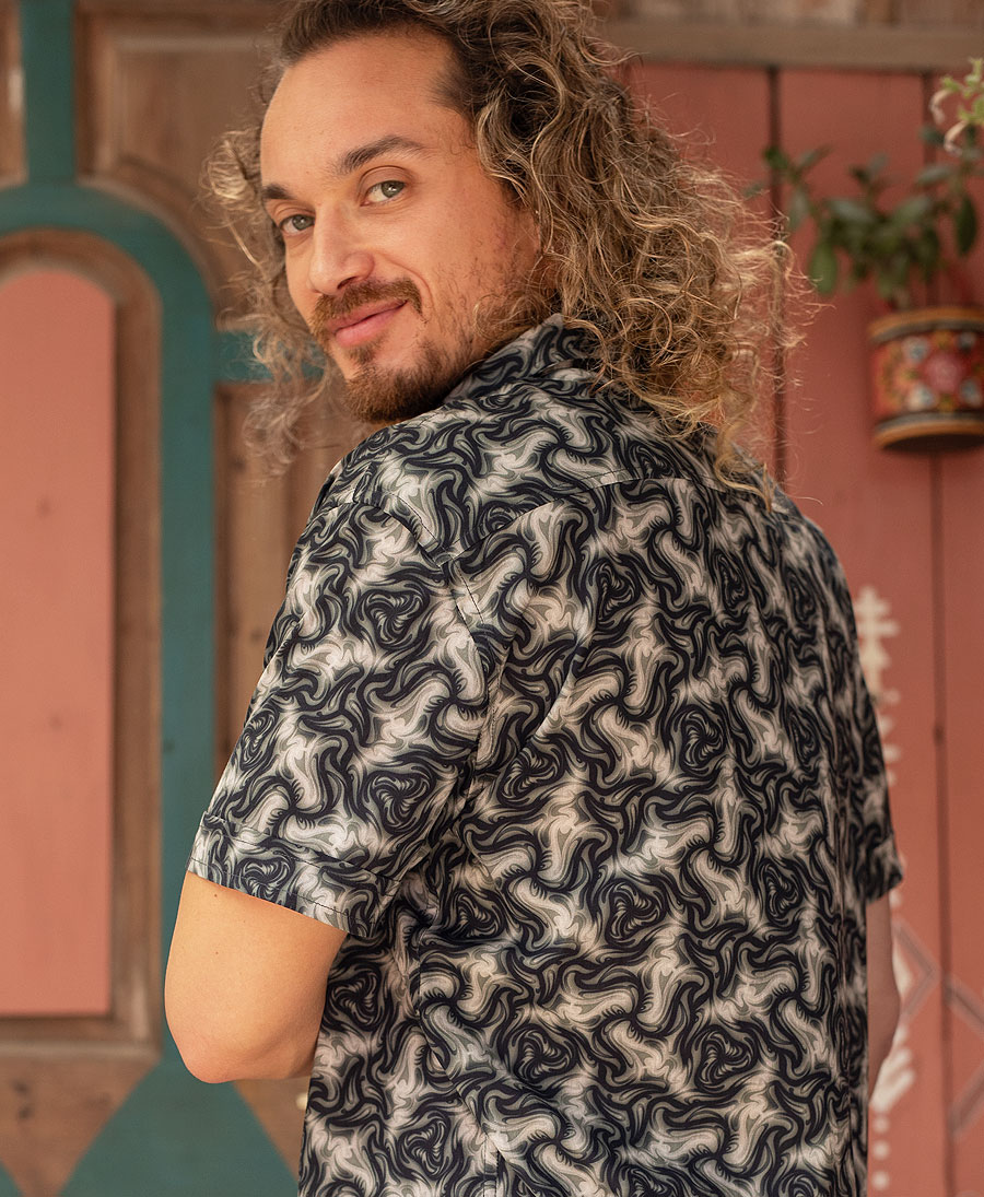 psychedelic button up shirt 
