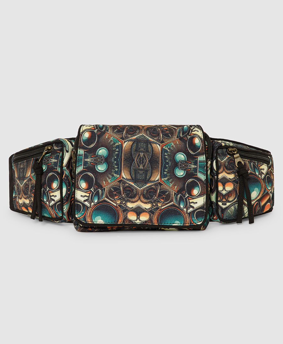 Psychedelic festival pocket belt