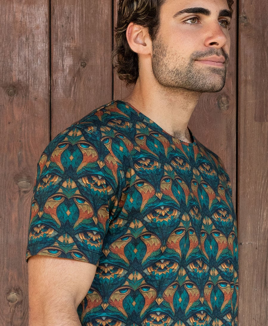 Trippy full print t shirt cotton