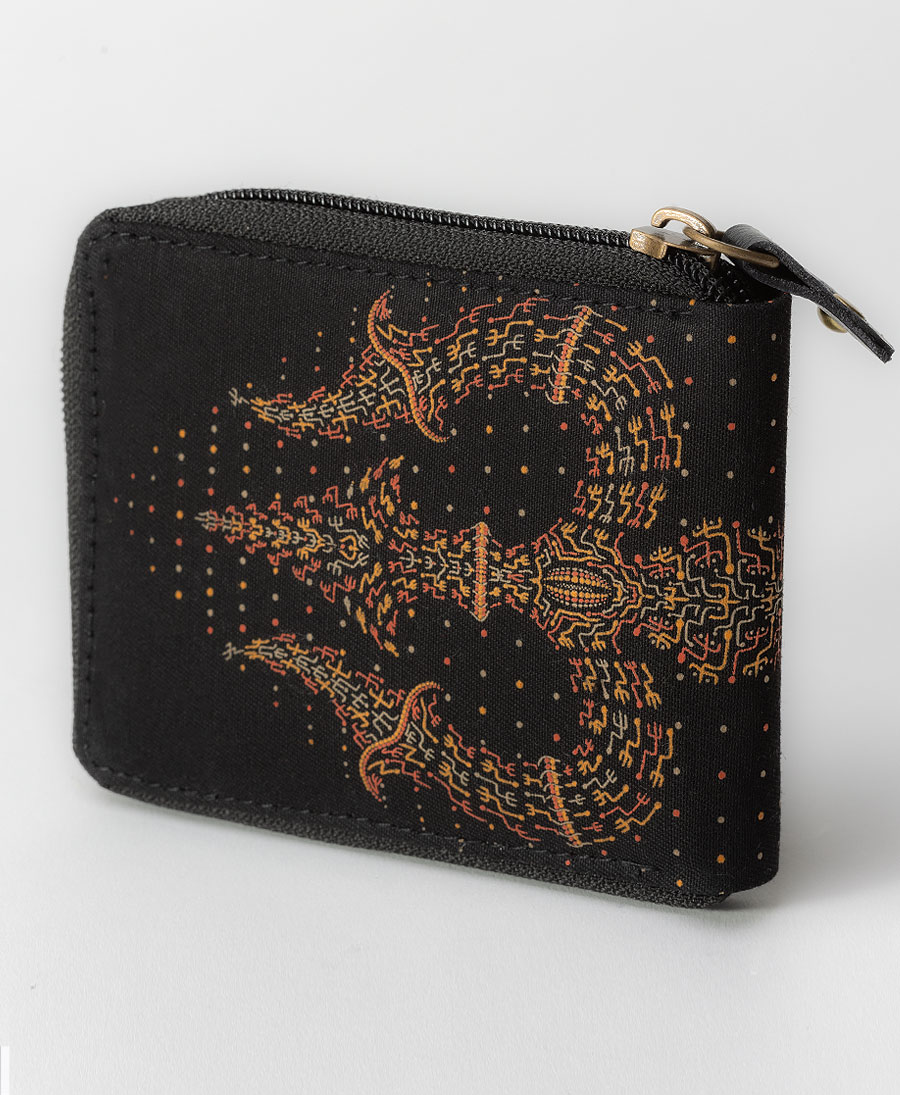 Trishul Men Bifold Wallet Vegan Canvas Trippy Gift For Boyfriend