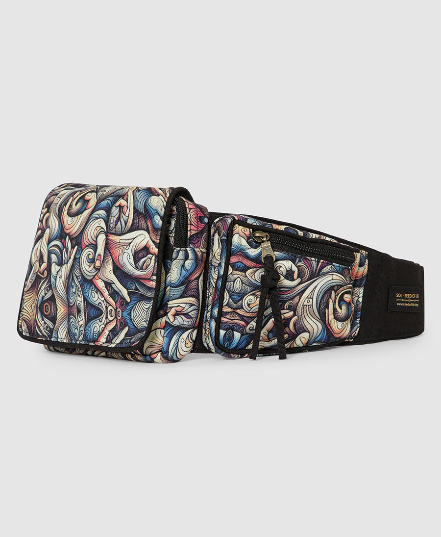Psychedelic festival pocket belt