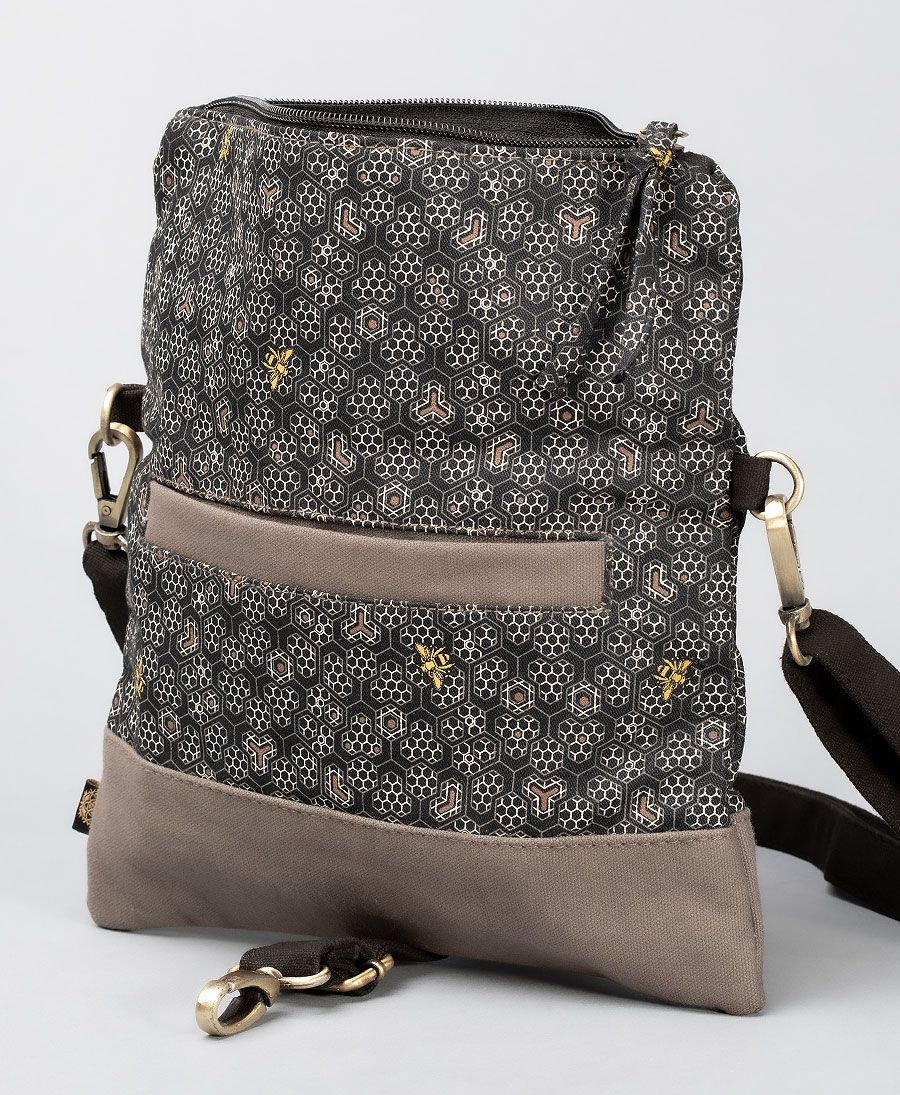 Bee Hive Women Clutch Purse With Strap Vegan