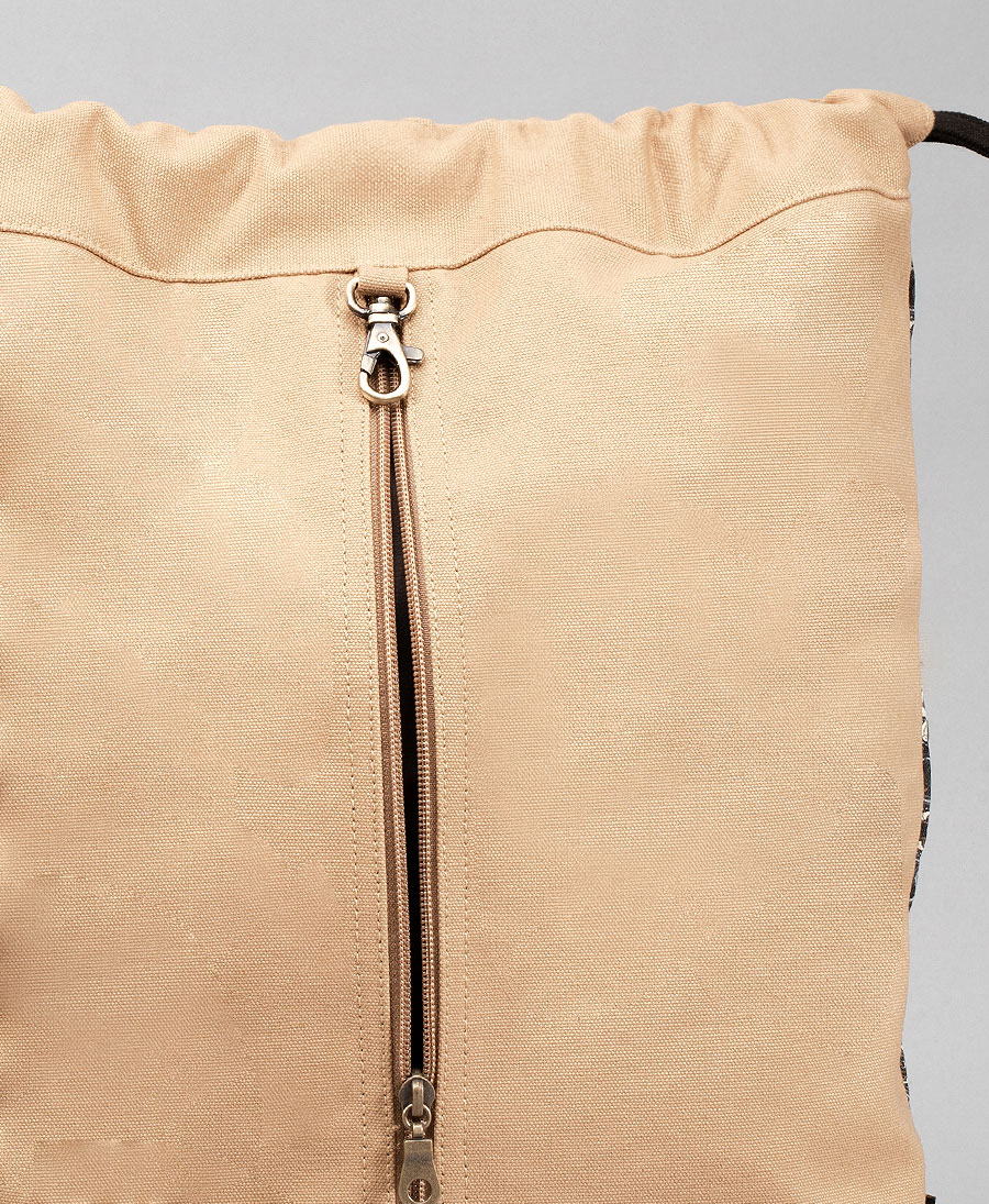 Psychedelic Drawstring Backpack Canvas Sack Bag Hamsa Print