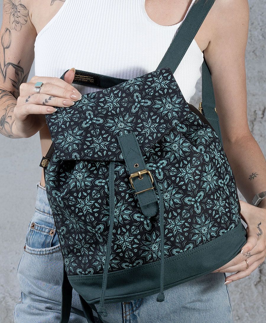 Mini backpack for women geo print