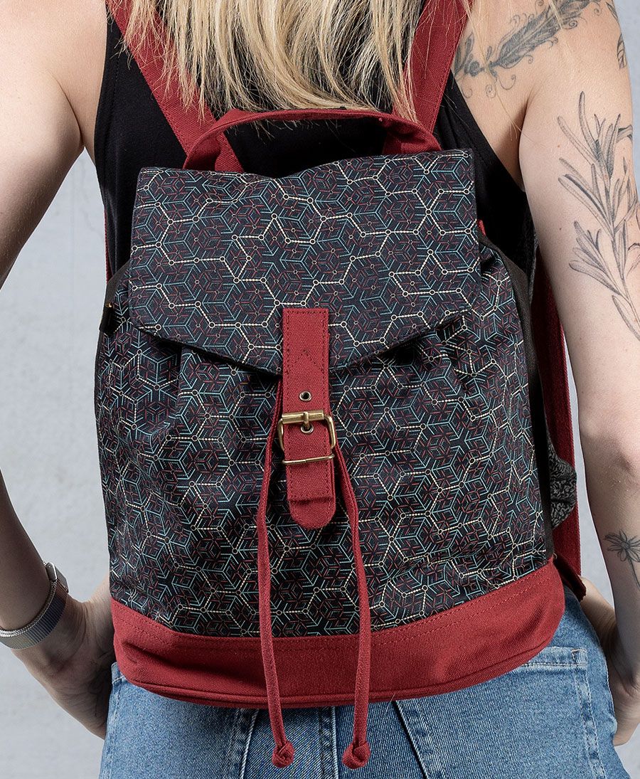 psychedelic women mini backpack geometric