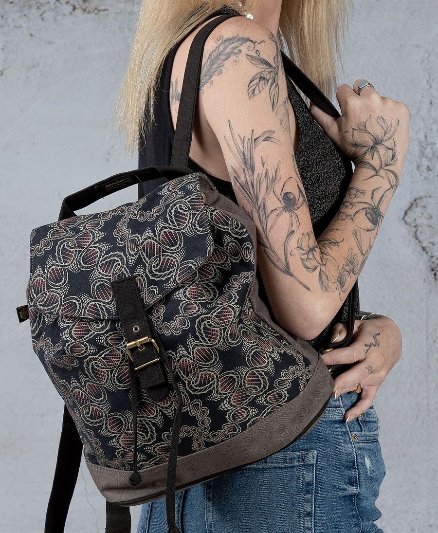 Mini backpack for women dna print