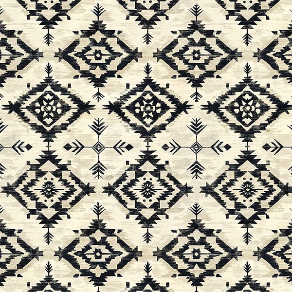 ARROWRA — seamless psychedelic pattern of tribal arrowheads, printed on 11 pieces Seed of Life