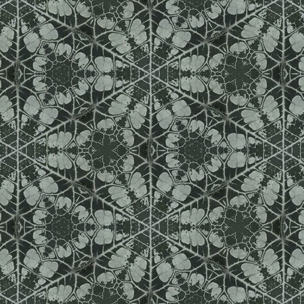 CYCLAMEN — seamless psychedelic pattern of cyclamen blossoms, printed on 12 pieces Seed of Life