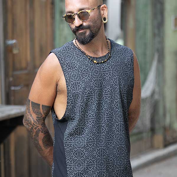 Psychedelic Cerf Fashion Hommes T-shirt à manches longues Nouveauwellcoda 