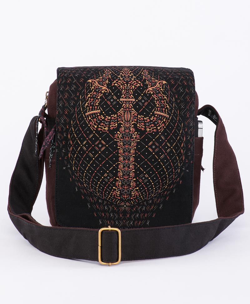 Psychedelic Clothing T Shirt Crossbody Bag Trishula