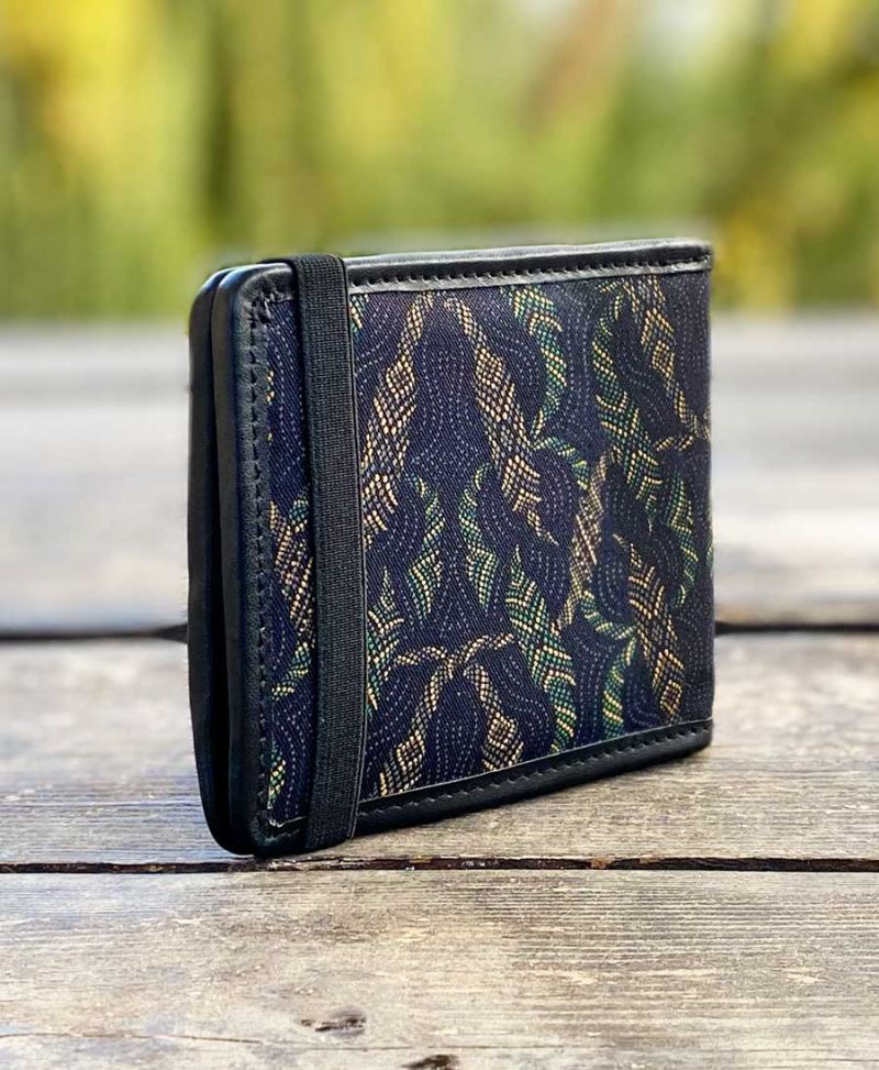 Psychedelic mens wallet bifold canvas wallet gift for him