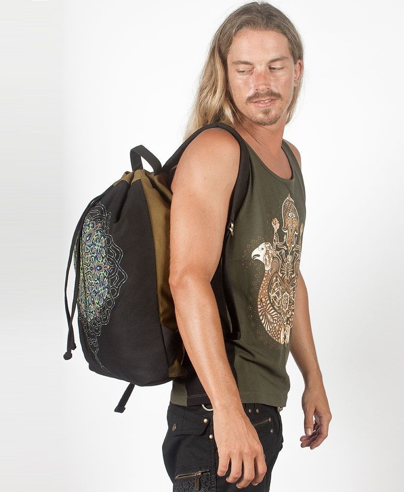 drawstring bag with padded straps