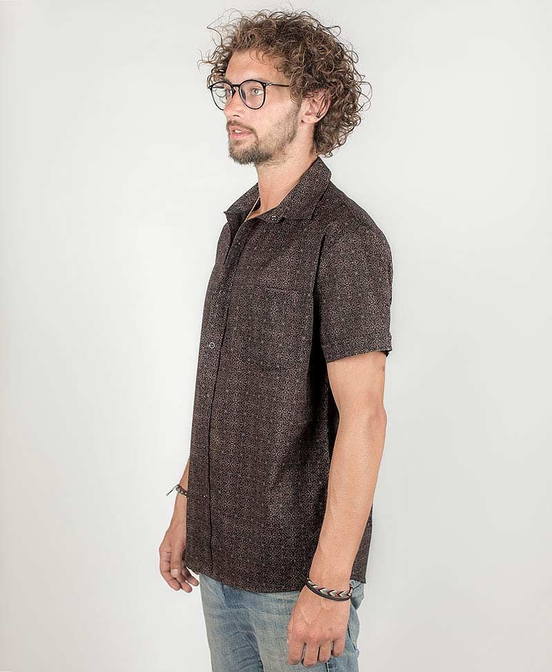 black button shirt mens