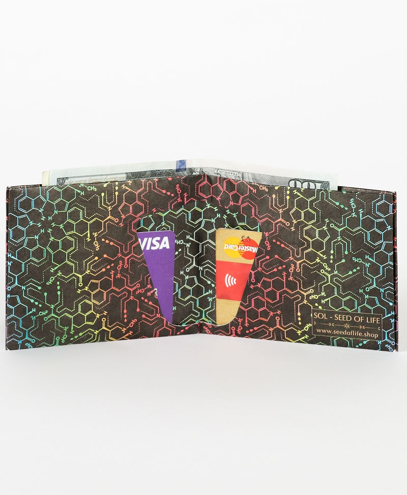 Psychedelic Mens Wallet Bifold Canvas Slim Molecule Print - How To Make Waterproof Paper Wallet Psychedelic Mens Wallet Bifold Canvas Slim Molecule Print - How To Make Waterproof Paper Wallet